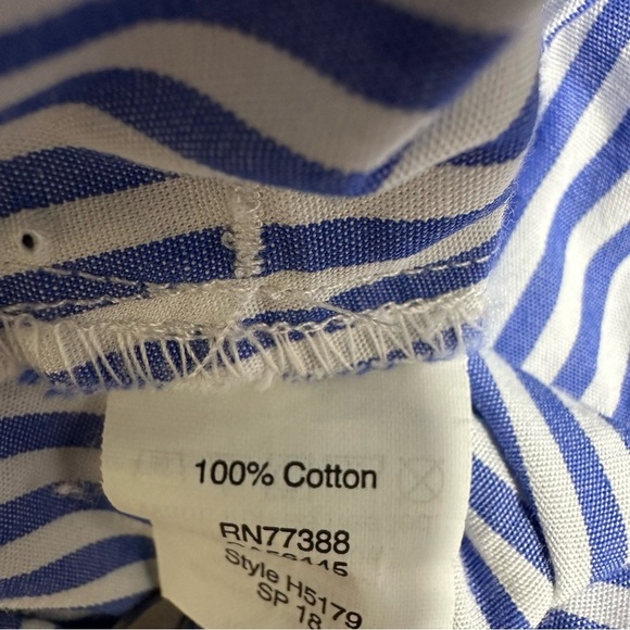 J Crew Factory Tie Waist Skirt 8 Striped Blue White - Picture 12 of 13